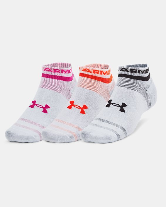 Unisex UA Essential 3-Pack Low Socks in White image number 0